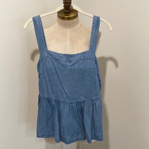 VICI chambray peplum top